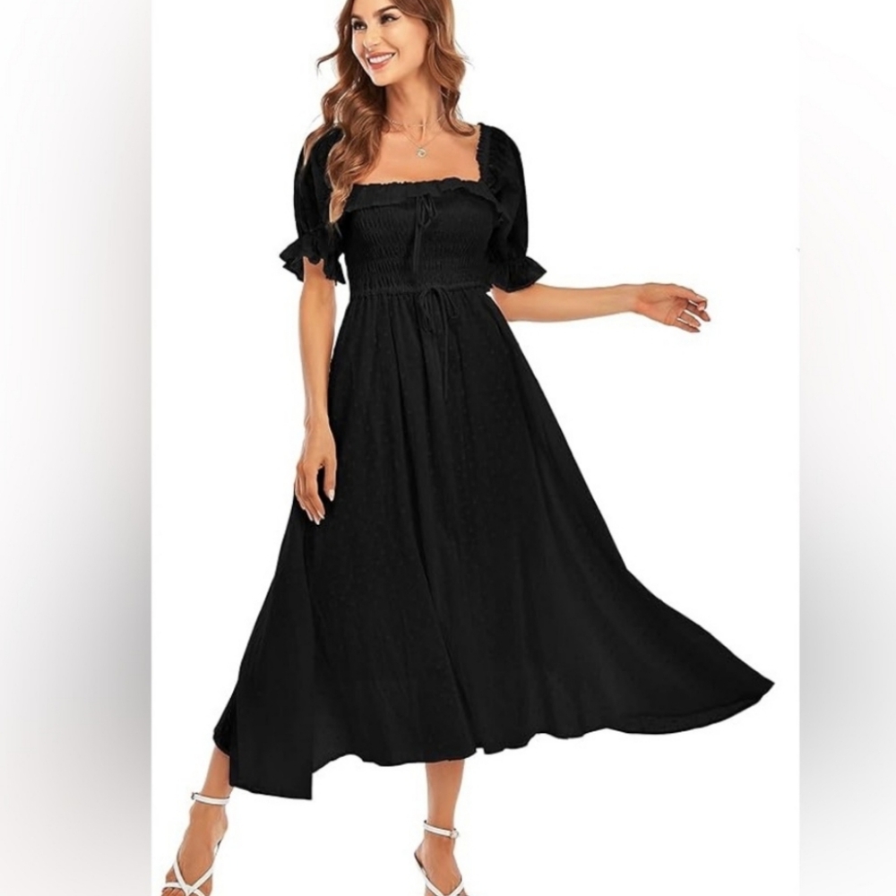 NEW! R. YIPOSHA Black Maxi Dress